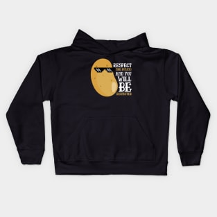 Respect The Potato Funny Potato Kids Hoodie